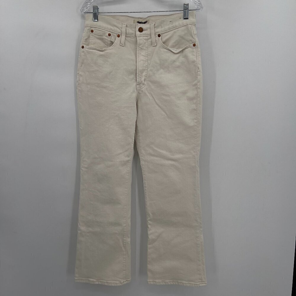 Madewell Women's The Perfect Vintage Flare Crop Jean Cotton Blend 28 NWOT